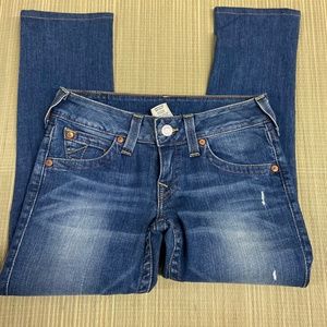 True Religion Womens Size 26/27/28 Capri Jeans EUC